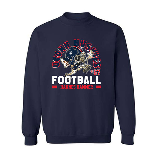 UConn - NCAA Football : Hannes Hammer - Fashion Shersey Crewneck Sweatshirt-0