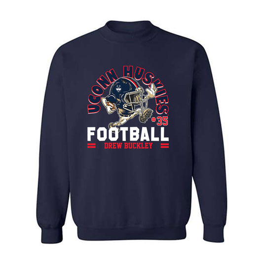 UConn - NCAA Football : Drew Buckley - Fashion Shersey Crewneck Sweatshirt-0
