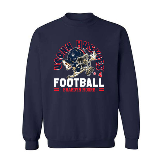 UConn - NCAA Football : Braedyn Moore - Fashion Shersey Crewneck Sweatshirt-0