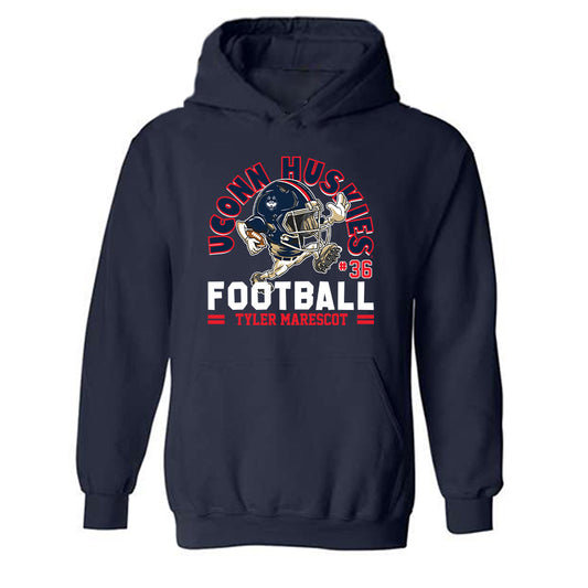 UConn - NCAA Football : Tyler Marescot - Fashion Shersey Hooded Sweatshirt-0