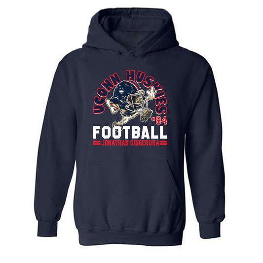 UConn - NCAA Football : Jonathan Gingeruha - Fashion Shersey Hooded Sweatshirt-0