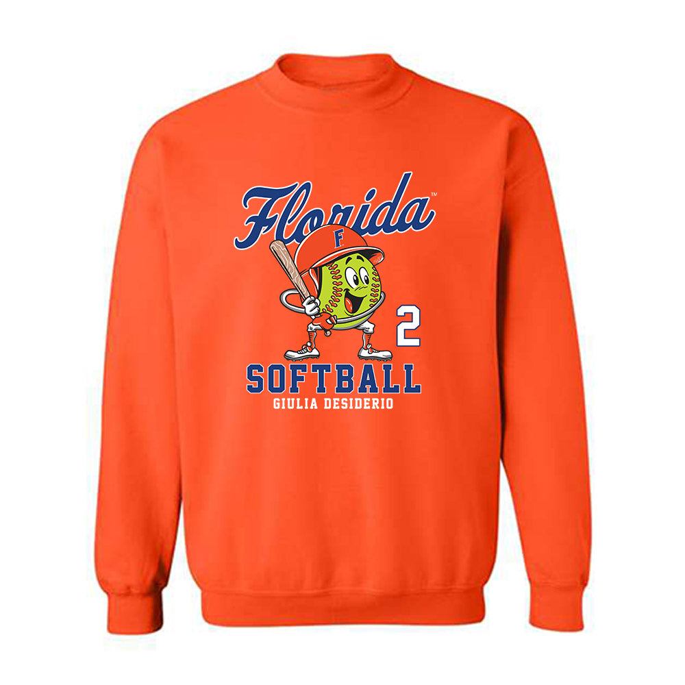 Florida - NCAA Softball : Giulia Desiderio - Fashion Shersey Crewneck Sweatshirt-0