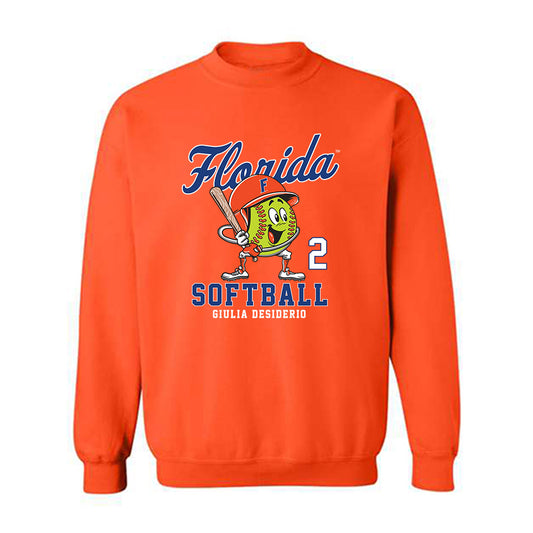 Florida - NCAA Softball : Giulia Desiderio - Fashion Shersey Crewneck Sweatshirt-0