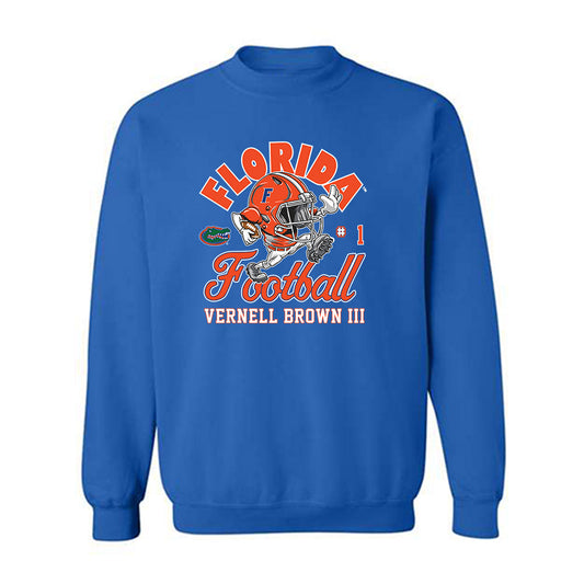 Florida - NCAA Football : Vernell Brown III - Fashion Shersey Crewneck Sweatshirt-0