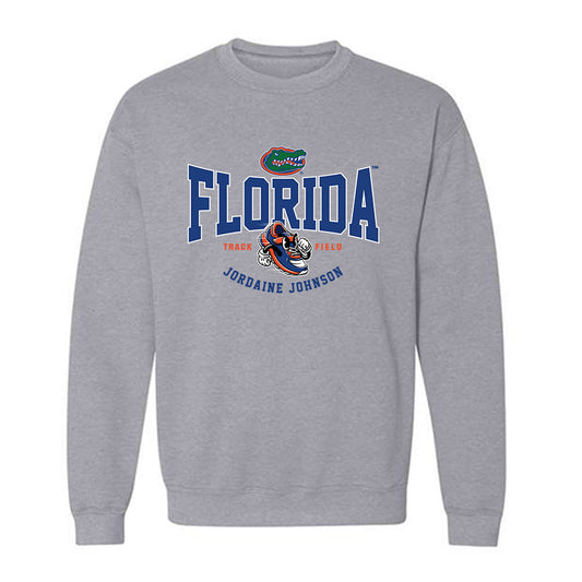 Florida - NCAA Men's Track & Field : Jordaine Johnson - Fashion Shersey Crewneck Sweatshirt-0