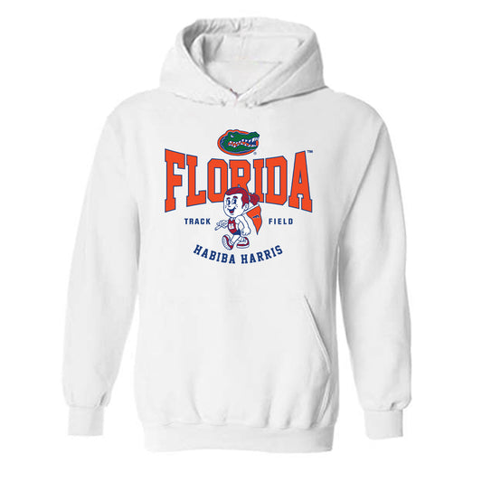 Florida - NCAA Women's Track & Field : Habiba Harris - Fashion Shersey Hooded Sweatshirt-0
