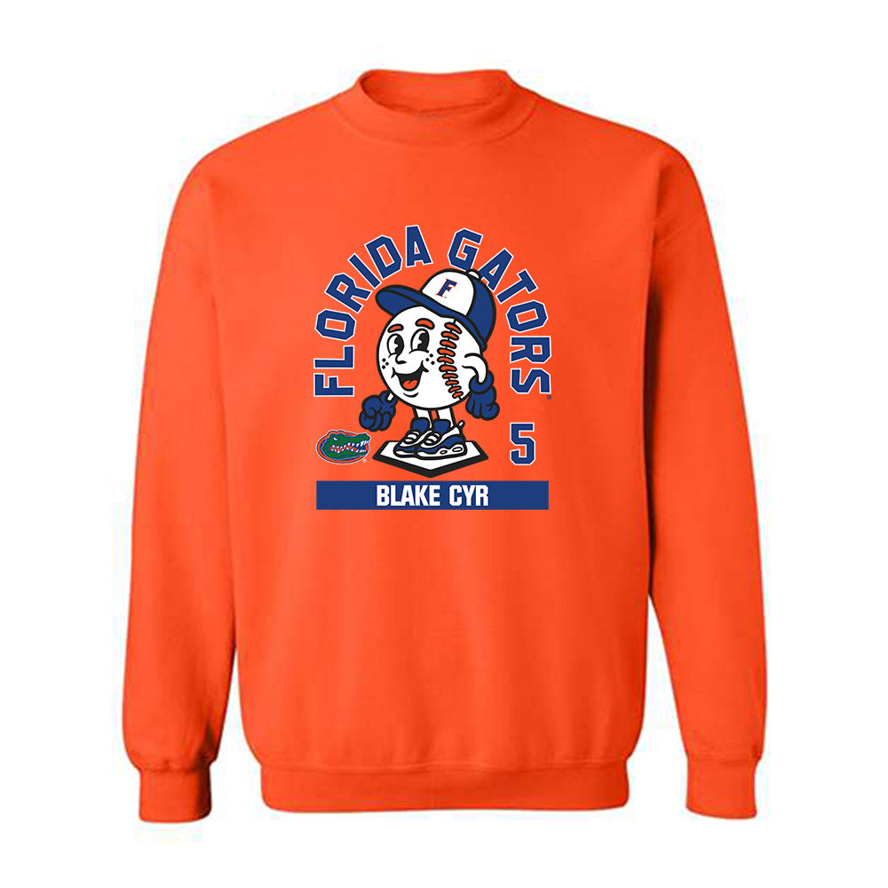 Florida - NCAA Baseball : Blake Cyr - Fashion Shersey Crewneck Sweatshirt-0