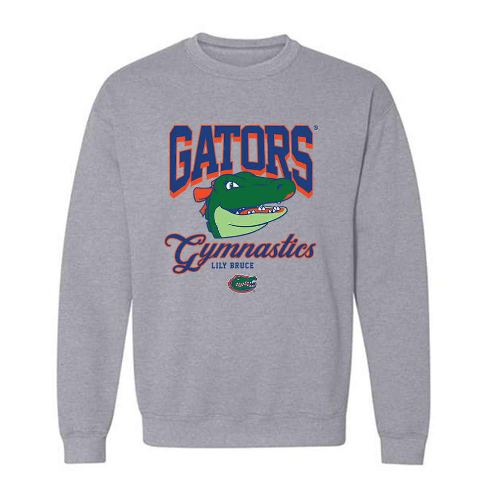 Florida - NCAA Women's Gymnastics : Lily Bruce - Fashion Shersey Crewneck Sweatshirt-0