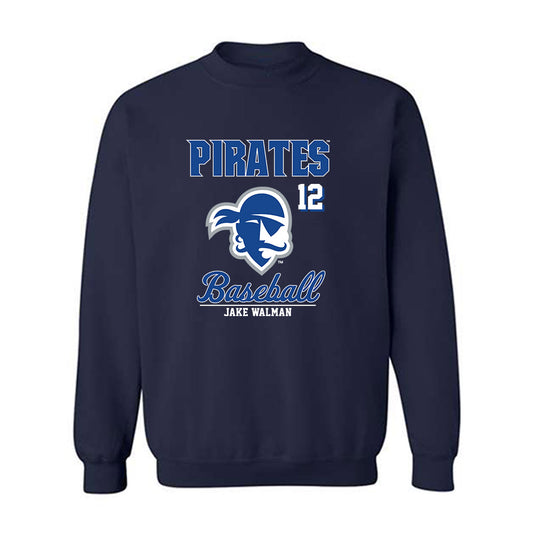 Seton Hall - NCAA Baseball : Jake Walman - Fashion Shersey Crewneck Sweatshirt-0