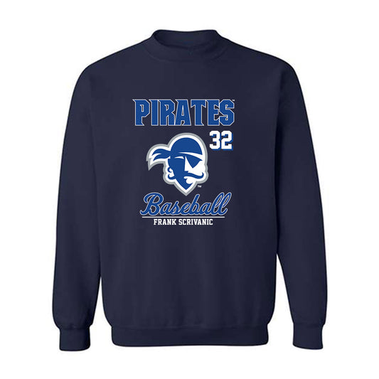 Seton Hall - NCAA Baseball : Frank Scrivanic - Fashion Shersey Crewneck Sweatshirt-0