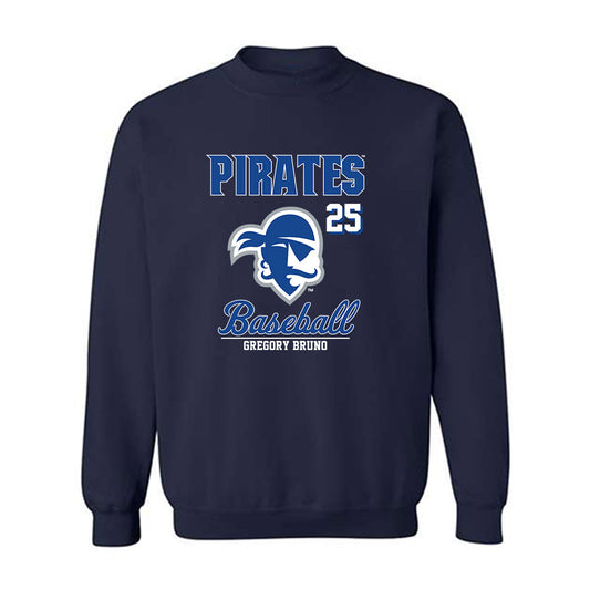 Seton Hall - NCAA Baseball : Gregory Bruno - Fashion Shersey Crewneck Sweatshirt-0