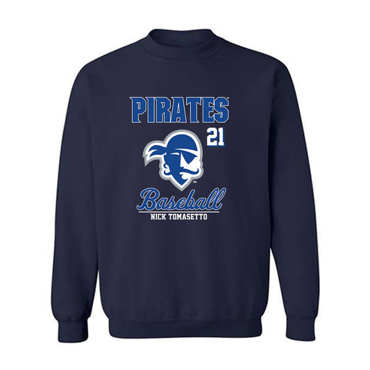 Seton Hall - NCAA Baseball : Nick Tomasetto - Fashion Shersey Crewneck Sweatshirt-0