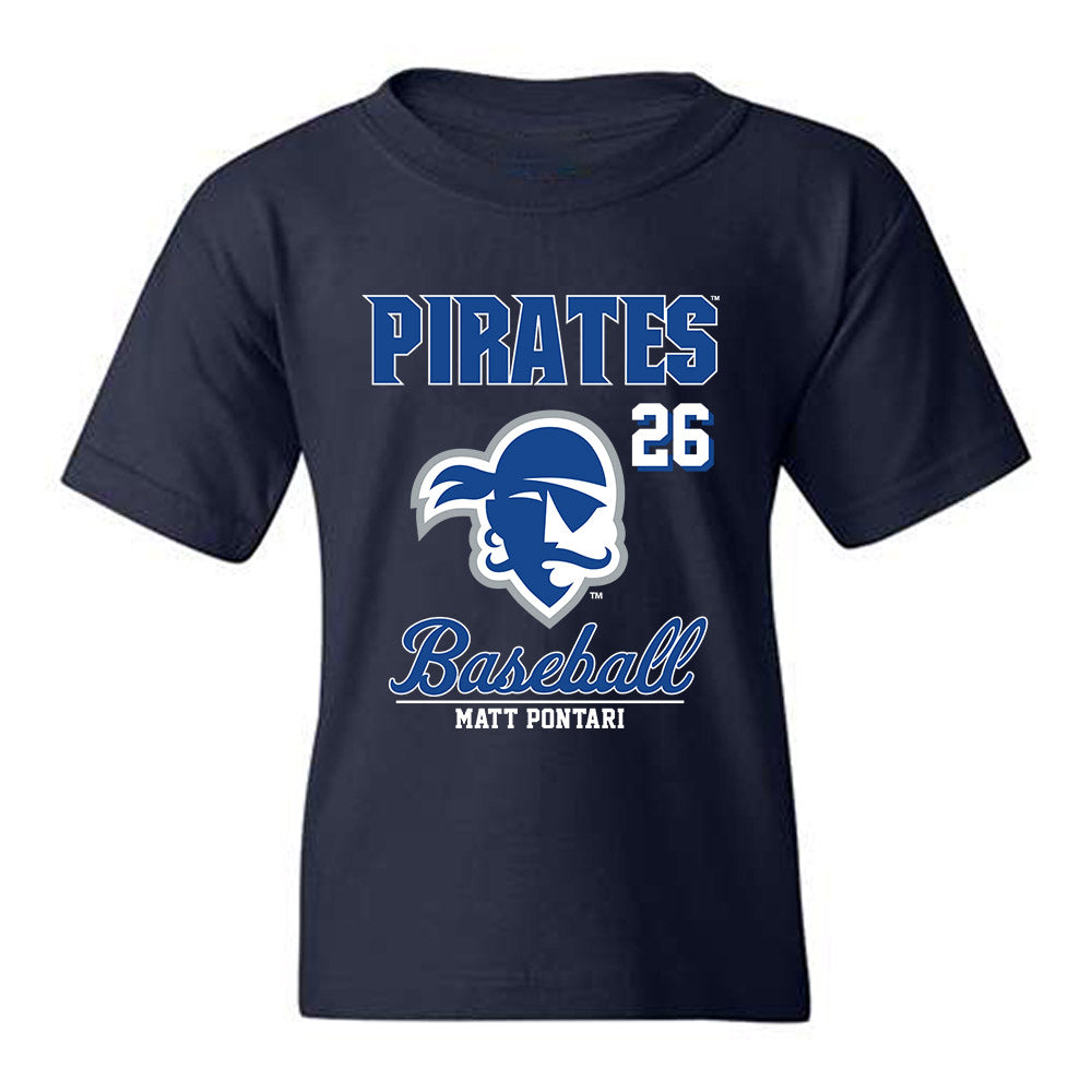 Seton Hall - NCAA Baseball : Matt Pontari - Fashion Shersey Youth T-Shirt-0