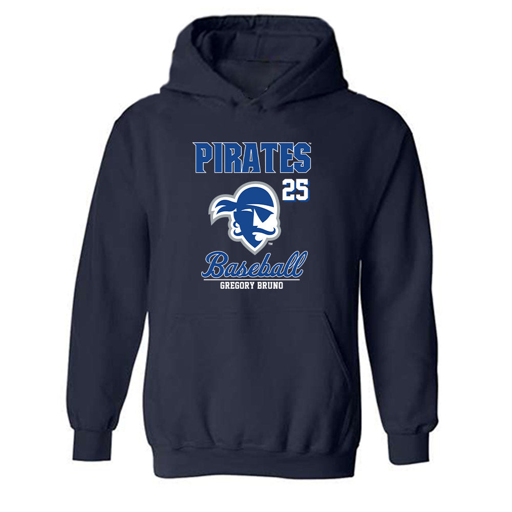 Seton Hall - NCAA Baseball : Gregory Bruno - Fashion Shersey Hooded Sweatshirt-0