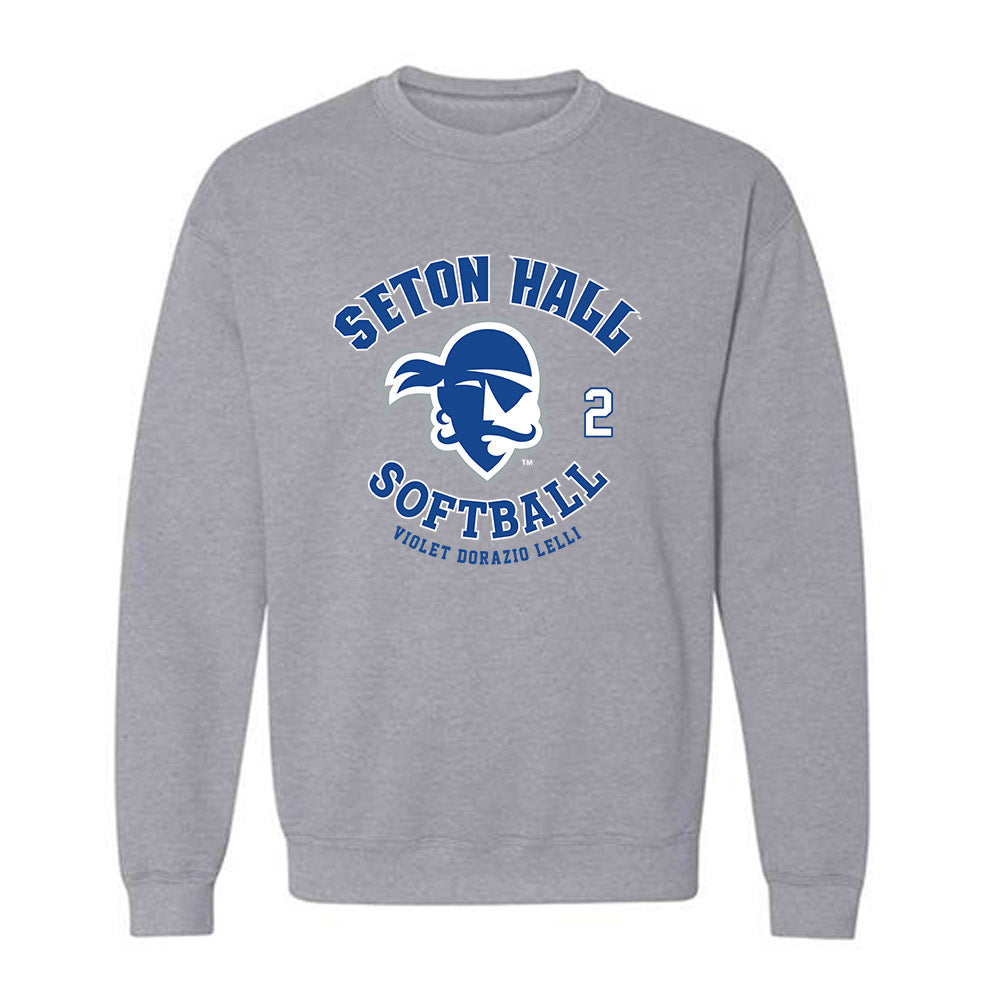 Seton Hall - NCAA Softball : Violet DOrazio Lelli - Fashion Shersey Crewneck Sweatshirt-0