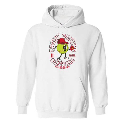 Louisiana - NCAA Softball : Mia Norwood - Fashion Shersey Hooded Sweatshirt-0