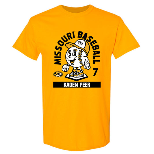 Missouri - NCAA Baseball : Kaden Peer - Fashion Shersey T-Shirt-0