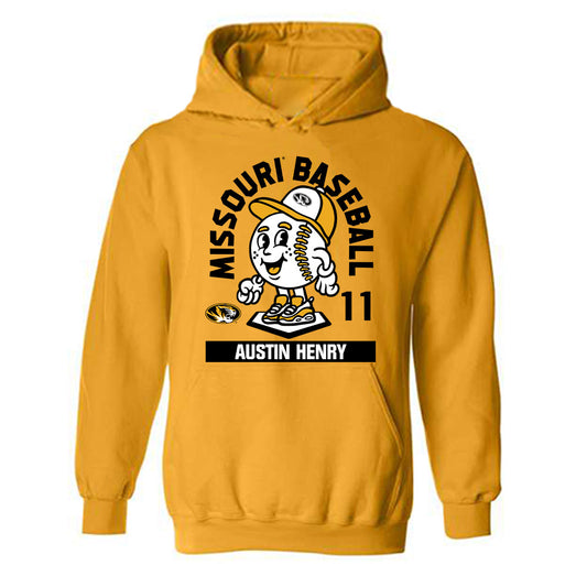 Missouri - NCAA Baseball : Austin Henry - Fashion Shersey Hooded Sweatshirt-0
