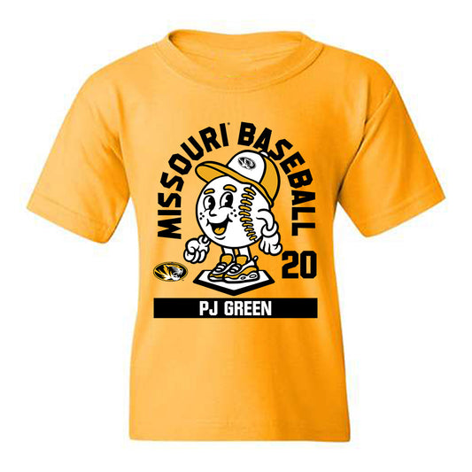 Missouri - NCAA Baseball : PJ Green - Fashion Shersey Youth T-Shirt-0