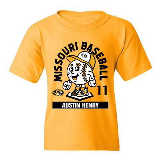 Missouri - NCAA Baseball : Austin Henry - Fashion Shersey Youth T-Shirt-0