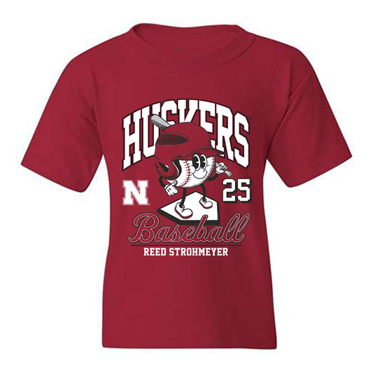 Nebraska - NCAA Baseball : Reed Strohmeyer - Fashion Shersey Youth T-Shirt-0