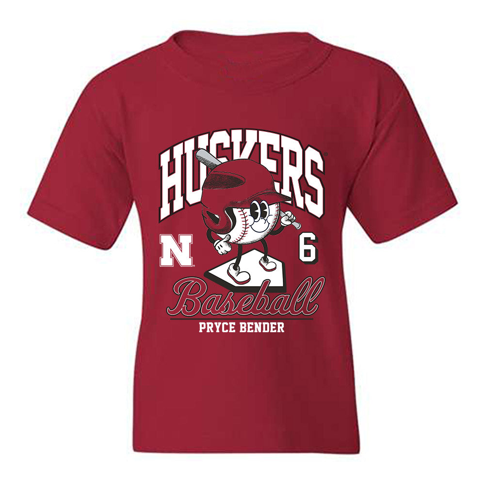 Nebraska - NCAA Baseball : Pryce Bender - Fashion Shersey Youth T-Shirt-0