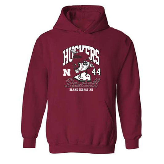 Nebraska - NCAA Baseball : Blake Sebastian - Fashion Shersey Hooded Sweatshirt-0