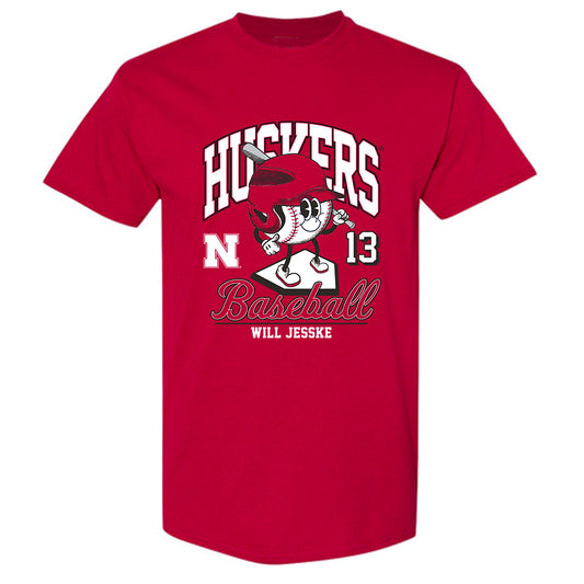 Nebraska - NCAA Baseball : Will Jesske - Fashion Shersey T-Shirt-0