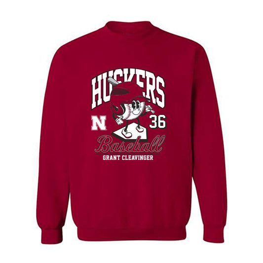 Nebraska - NCAA Baseball : Grant Cleavinger - Fashion Shersey Crewneck Sweatshirt-0