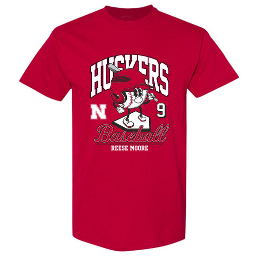 Nebraska - NCAA Baseball : Reese Moore - Fashion Shersey T-Shirt-0