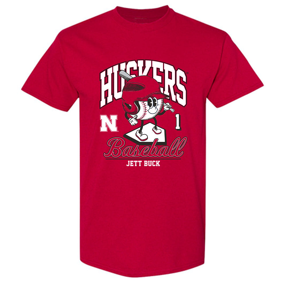 Nebraska - NCAA Baseball : Jett Buck - Fashion Shersey T-Shirt-0