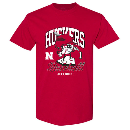 Nebraska - NCAA Baseball : Jett Buck - Fashion Shersey T-Shirt-0