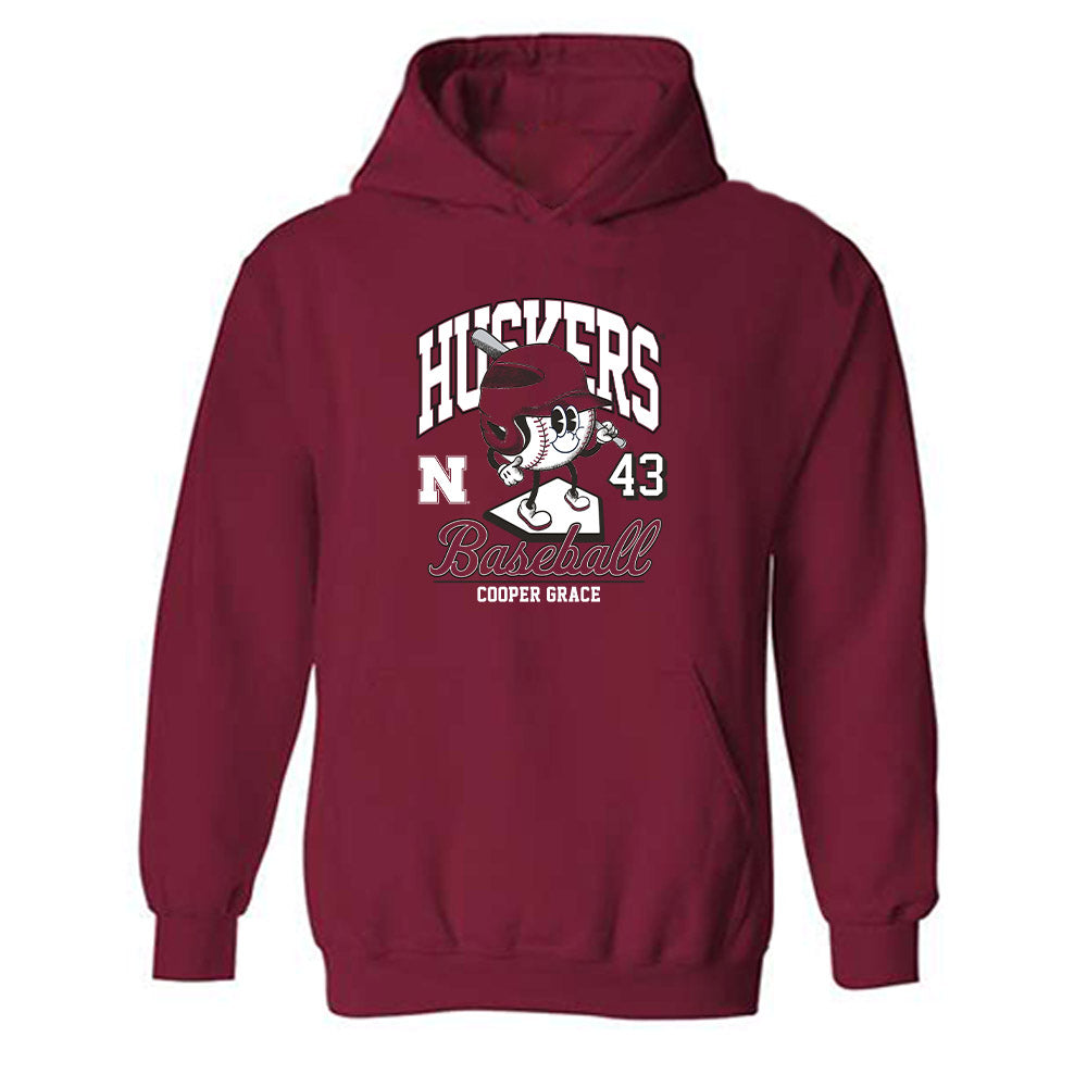 Nebraska - NCAA Baseball : Cooper Grace - Fashion Shersey Hooded Sweatshirt-0