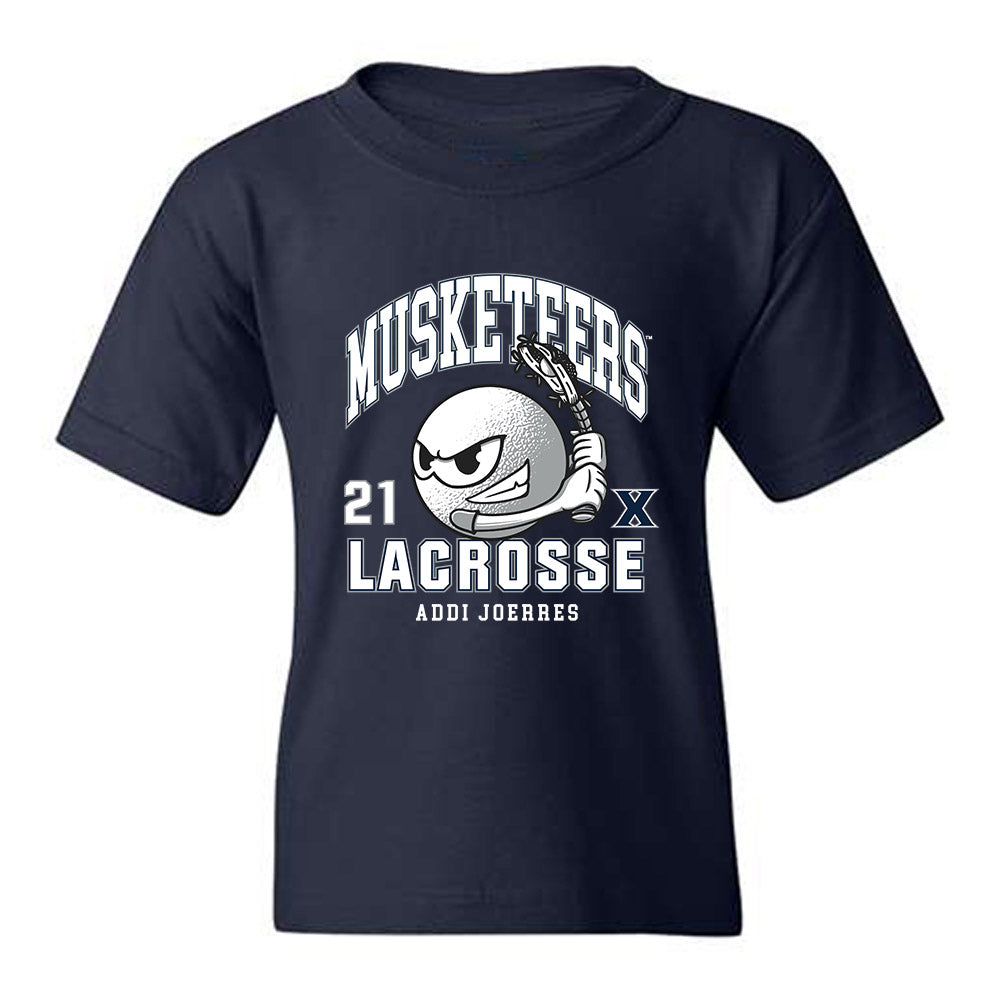 Xavier - NCAA Women's Lacrosse : Addi Joerres - Youth T-Shirt-0