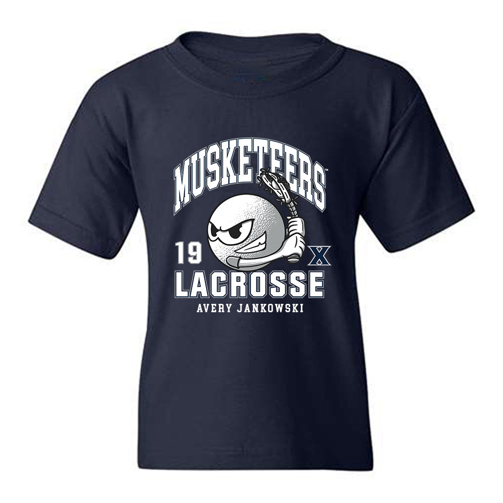 Xavier - NCAA Women's Lacrosse : Avery Jankowski - Youth T-Shirt-0