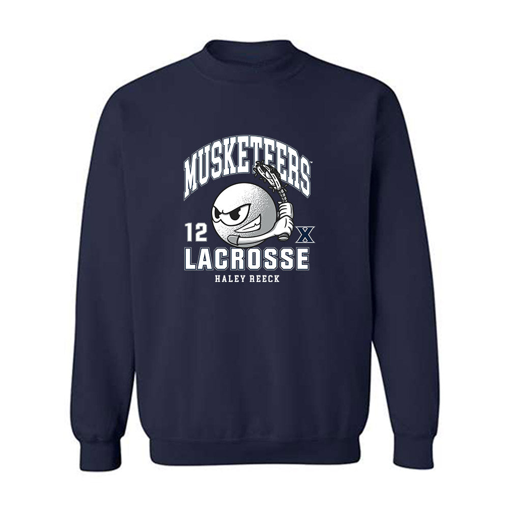 Xavier - NCAA Women's Lacrosse : Haley Reeck - Crewneck Sweatshirt-0