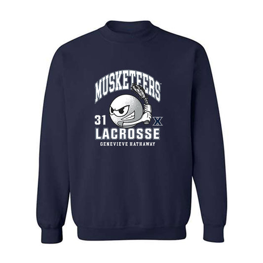 Xavier - NCAA Women's Lacrosse : Genevieve Hathaway - Crewneck Sweatshirt-0