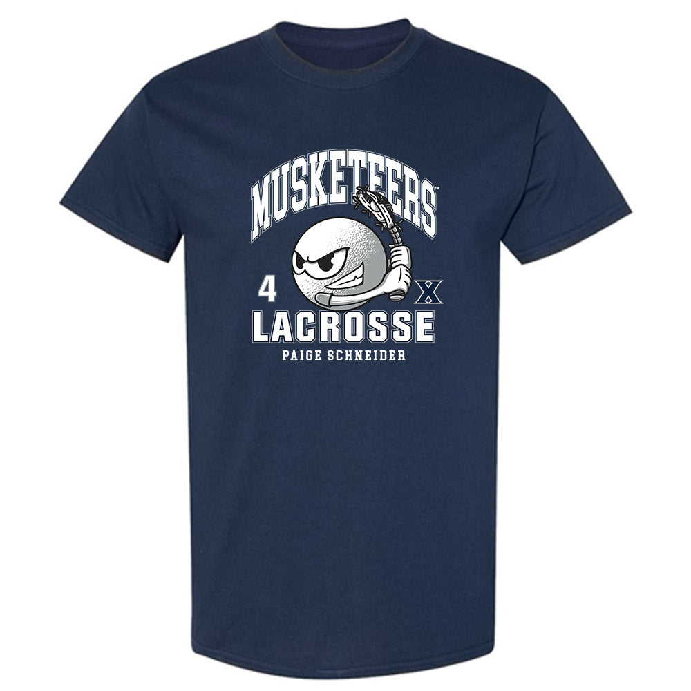 Xavier - NCAA Women's Lacrosse : Paige Schneider - T-Shirt-0