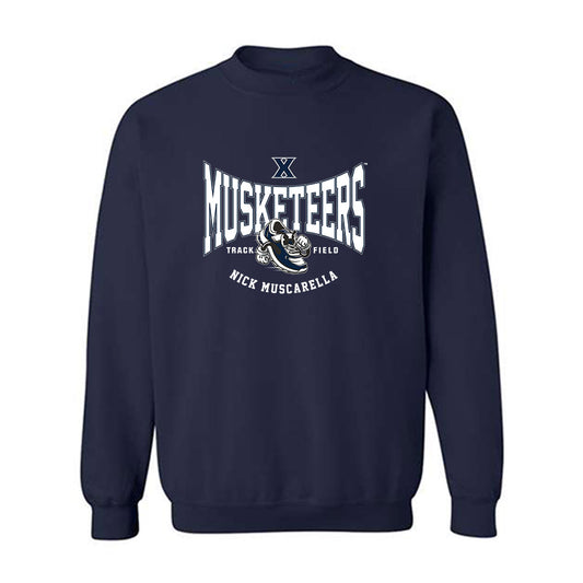Xavier - NCAA Men's Track & Field : Nick Muscarella - Fashion Shersey Crewneck Sweatshirt-0