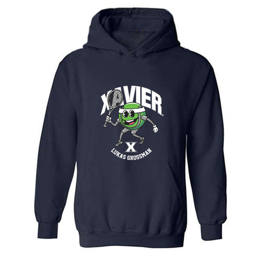 Xavier - NCAA Men's Tennis : Lukas Grossman - Fashion Shersey Hooded Sweatshirt-0