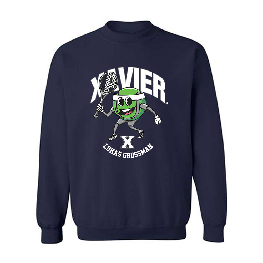 Xavier - NCAA Men's Tennis : Lukas Grossman - Fashion Shersey Crewneck Sweatshirt-0