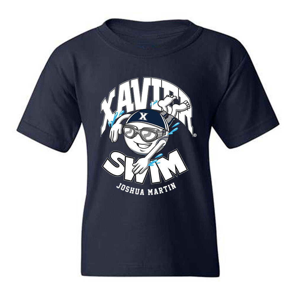 Xavier - NCAA Men's Swimming & Diving : Joshua Martin - Fashion Shersey Youth T-Shirt-0