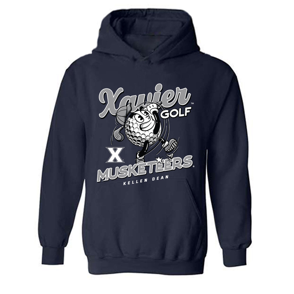 Xavier - NCAA Men's Golf : Kellen Dean - Fashion Shersey Hooded Sweatshirt-0