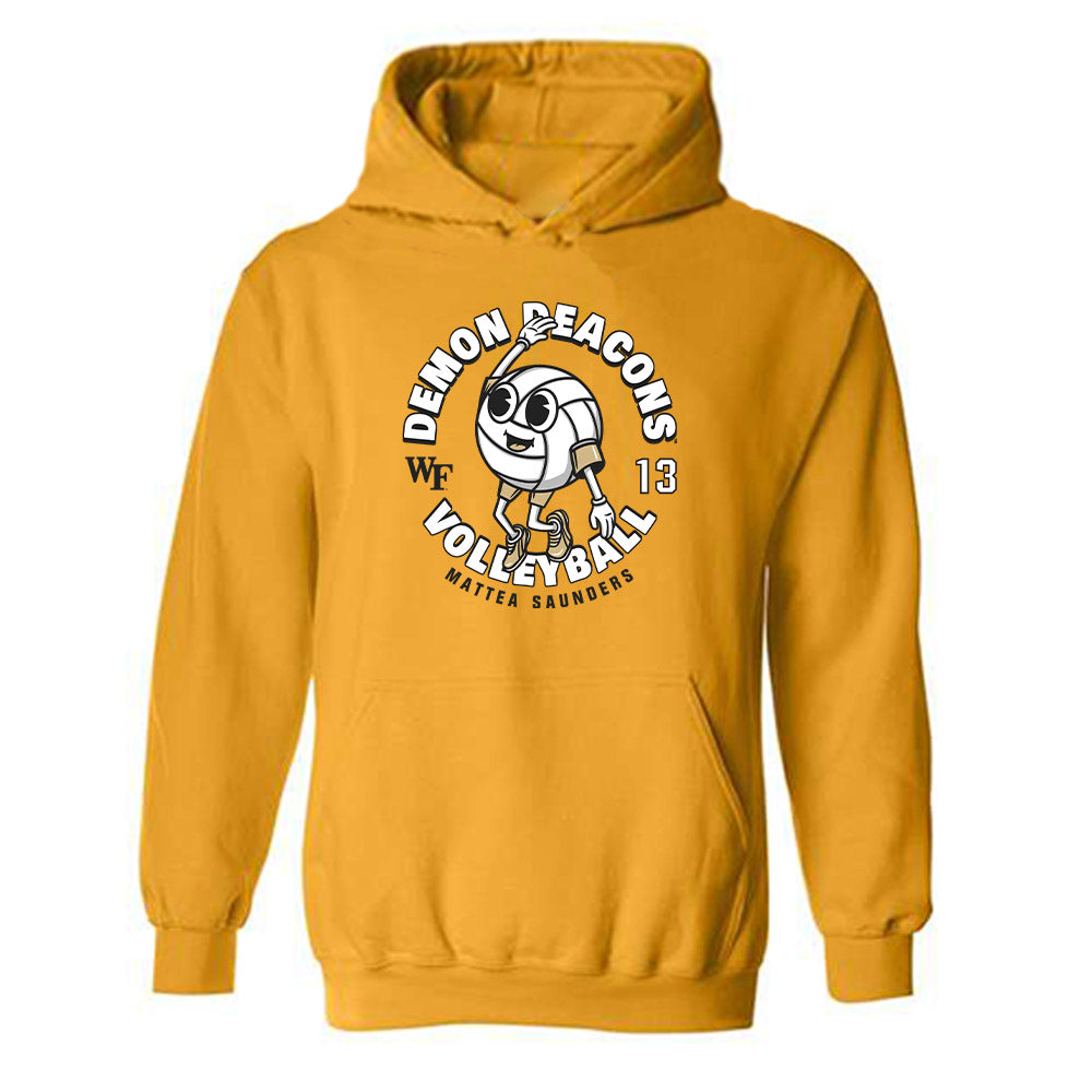 Wake Forest - NCAA Women's Volleyball : Mattea Saunders - Fashion Shersey Hooded Sweatshirt-0
