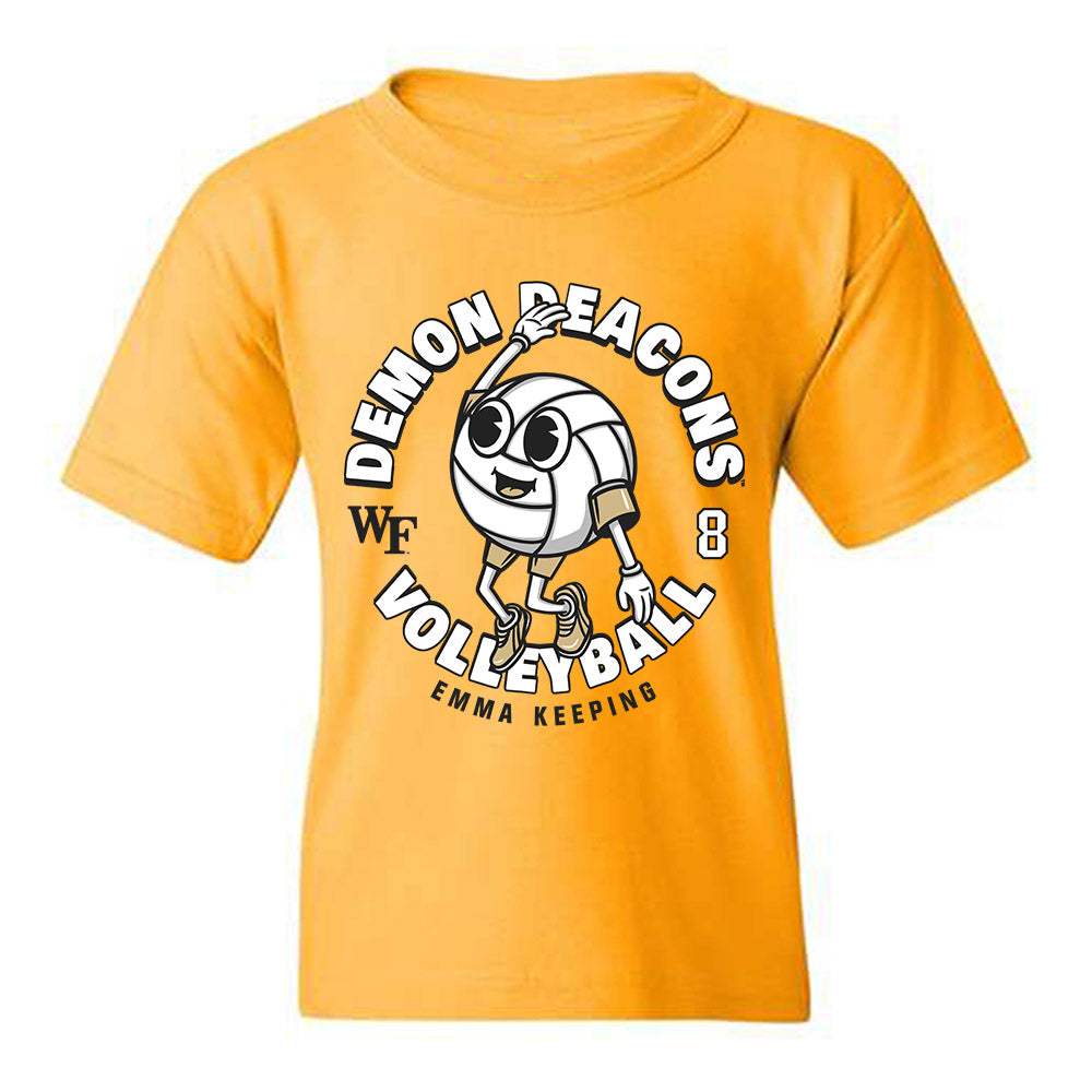 Wake Forest - NCAA Women's Volleyball : Emma Keeping - Fashion Shersey Youth T-Shirt-0
