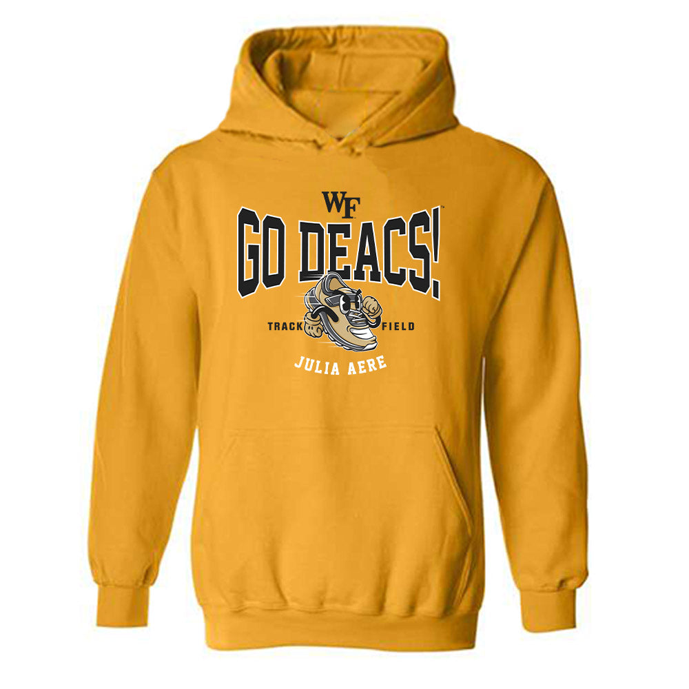 Wake Forest - NCAA Women's Track & Field : Julia Aere - Fashion Shersey Hooded Sweatshirt-0