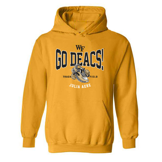 Wake Forest - NCAA Women's Track & Field : Julia Aere - Fashion Shersey Hooded Sweatshirt-0