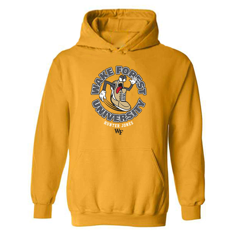 Wake Forest - NCAA Men's Track & Field : Hunter Jones - Fashion Shersey Hooded Sweatshirt-0
