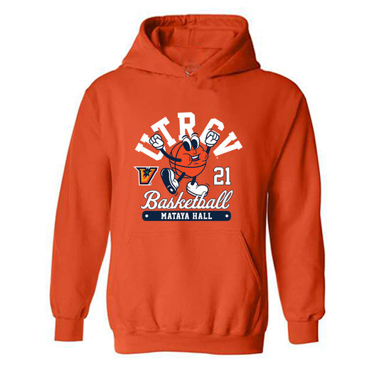 UTRGV - NCAA Women's Basketball : mataya hall - Fashion Shersey Hooded Sweatshirt-0