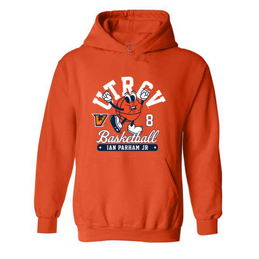 UTRGV - NCAA Men's Basketball : Ian Parham Jr - Fashion Shersey Hooded Sweatshirt-0